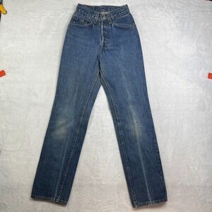 Vintage Levi's Jeans Women Blue Denim Classic Straight Button Fly USA Made - L28